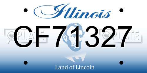 CF71327 Illinois License Plate