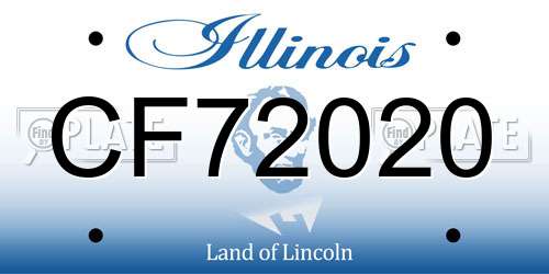 CF72020 Illinois License Plate