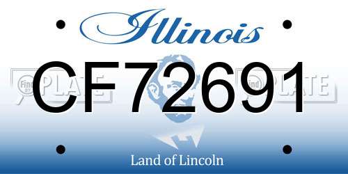CF72691 Illinois License Plate