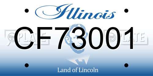 CF73001 Illinois License Plate
