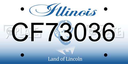 CF73036 Illinois License Plate