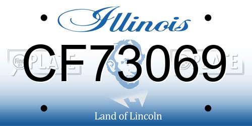 CF73069 Illinois License Plate