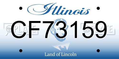 CF73159 Illinois License Plate