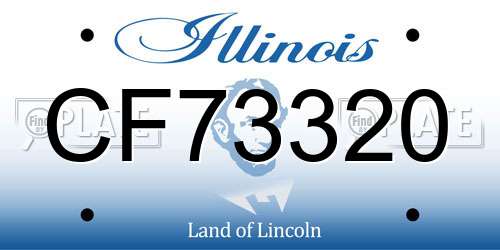 CF73320 Illinois License Plate