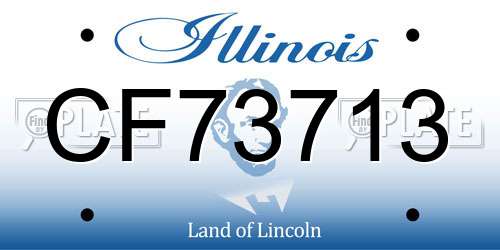 CF73713 Illinois License Plate