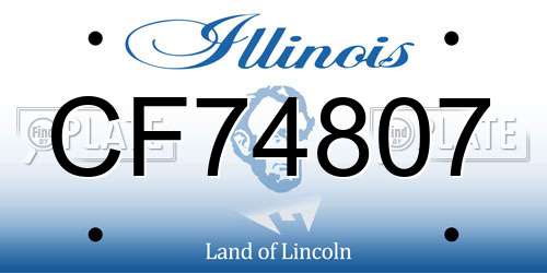 CF74807 Illinois License Plate