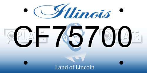 CF75700 Illinois License Plate