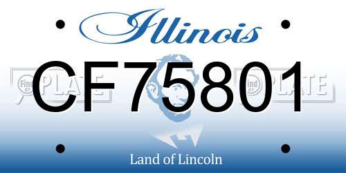 CF75801 Illinois License Plate