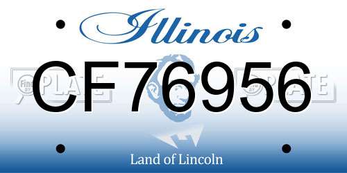CF76956 Illinois License Plate