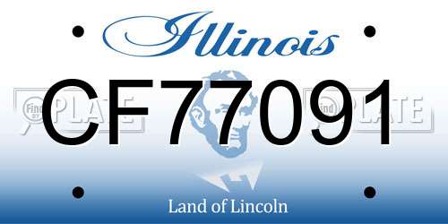 CF77091 Illinois License Plate