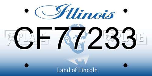 CF77233 Illinois License Plate