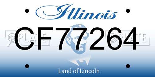 CF77264 Illinois License Plate