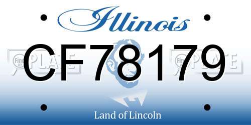CF78179 Illinois License Plate