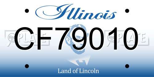 CF79010 Illinois License Plate
