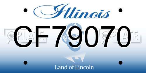 CF79070 Illinois License Plate