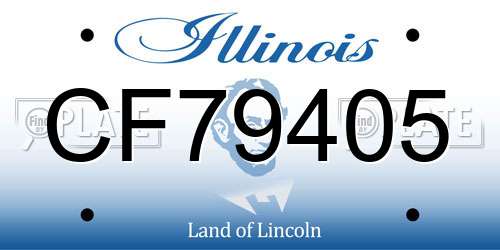 CF79405 Illinois License Plate