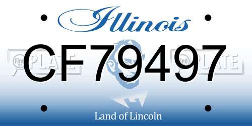 CF79497 Illinois License Plate