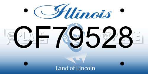 CF79528 Illinois License Plate