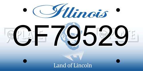 CF79529 Illinois License Plate