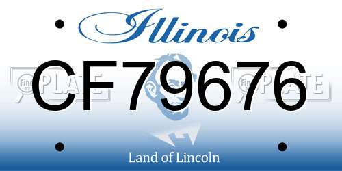 CF79676 Illinois License Plate