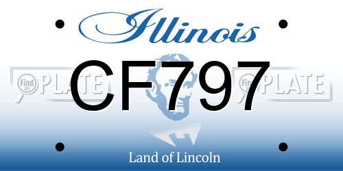 CF797 Illinois License Plate