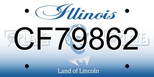 CF79862 Illinois License Plate