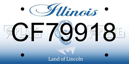 CF79918 Illinois License Plate