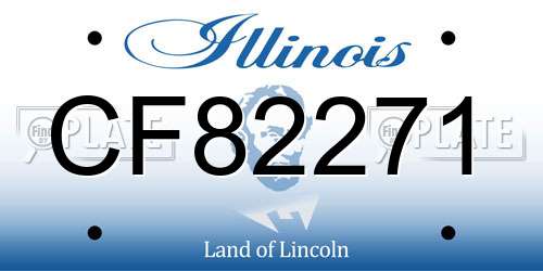 CF82271 Illinois License Plate