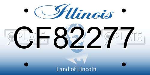 CF82277 Illinois License Plate