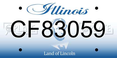 CF83059 Illinois License Plate