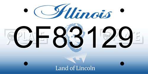 CF83129 Illinois License Plate