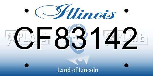 CF83142 Illinois License Plate