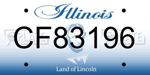 CF83196 Illinois License Plate