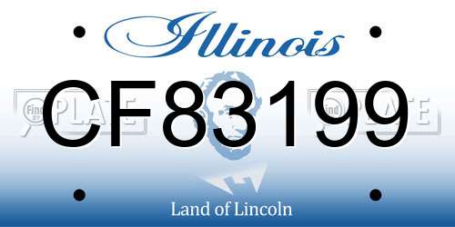 CF83199 Illinois License Plate