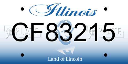 CF83215 Illinois License Plate