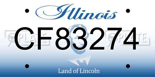CF83274 Illinois License Plate