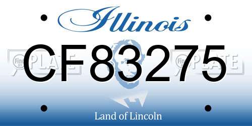 CF83275 Illinois License Plate