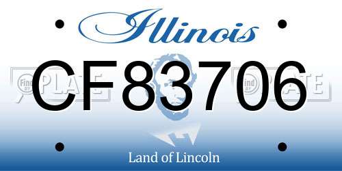 CF83706 Illinois License Plate
