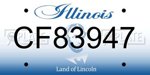 CF83947 Illinois License Plate