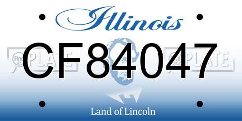 CF84047 Illinois License Plate