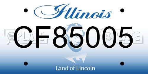 CF85005 Illinois License Plate