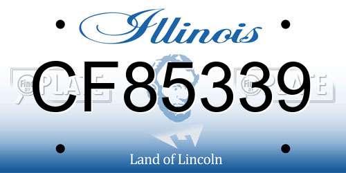 CF85339 Illinois License Plate