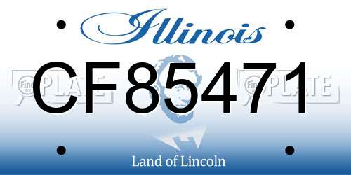CF85471 Illinois License Plate