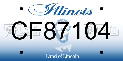 CF87104 Illinois License Plate