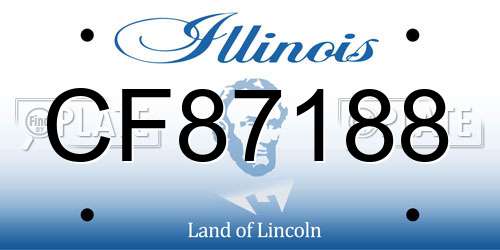 CF87188 Illinois License Plate