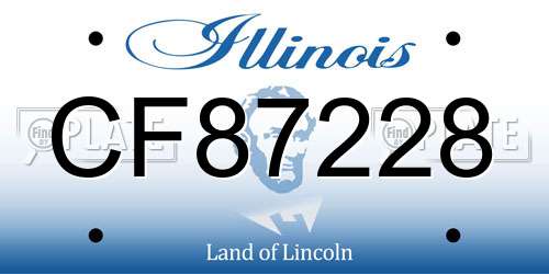 CF87228 Illinois License Plate