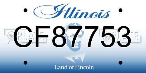 CF87753 Illinois License Plate