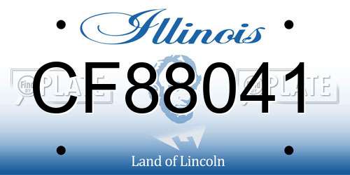 CF88041 Illinois License Plate