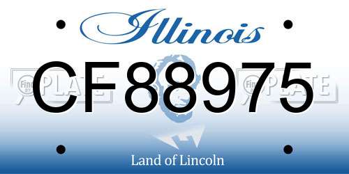 CF88975 Illinois License Plate