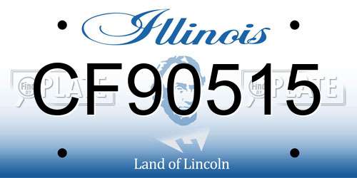 CF90515 Illinois License Plate